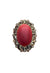 Anel Heloara vintage com pedra oval vinho e black diamond