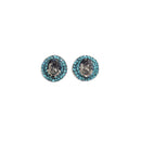 Brinco ponto de luz azul com pedra black diamond