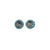 Brinco ponto de luz azul com pedra black diamond