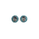 Brinco ponto de luz azul com pedra black diamond