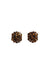 Brinco Emiliana pequeno comstrass smoked marrom banhado no vintage
