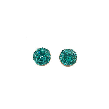 Brinco Vick blue zircon banhado no vintage