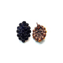 Brinco Maria Tereza com pedras pretas banhado no vintage