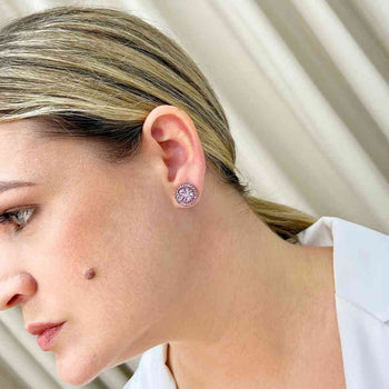 Brinco Vick light ametista banhado no vintage