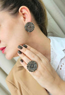 Brinco Calista com pedras black diamond