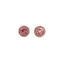 Brinco Vick rosa claro banhado no vintage