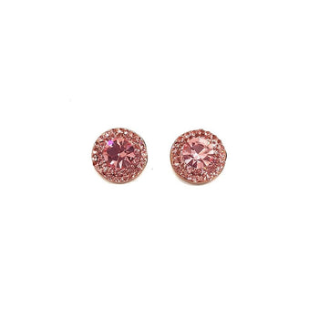 Brinco Vick rosa claro banhado no vintage
