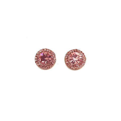 Brinco Vick rosa claro banhado no vintage