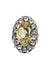 Anel Nefertari com pedras cristais banhado no onix
