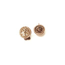 Brinco Valentina peach com strass banhado no vintage