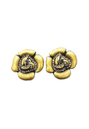 Brinco Acrópolis flor ouro velho