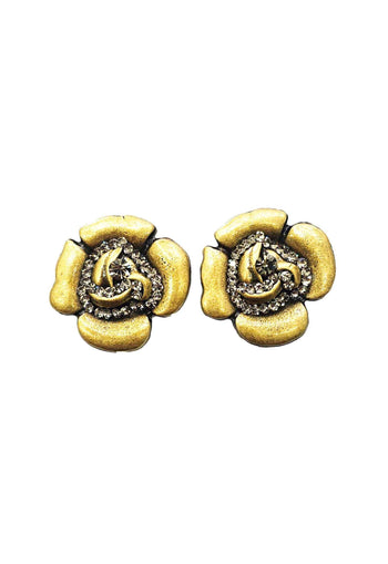 Brinco Acrópolis flor ouro velho