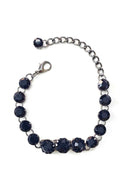 Pulseira Dandara classic de pedras pretas banhada no onix