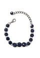 Pulseira Dandara classic de pedras pretas banhada no onix