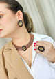Choker Nefertari animal print com venezianas vintage