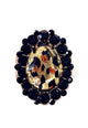 Anel Nefertari animal print banhado no vintage
