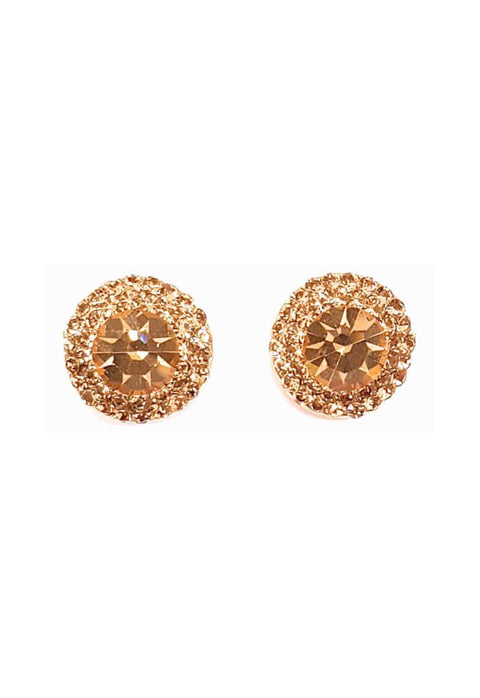 Brinco Vick peach banhado no dourado
