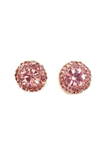 Brinco Vick rosa banhado no dourado