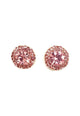 Brinco Vick rosa banhado no dourado