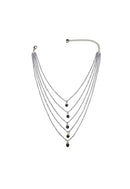 Colar Suzana de veneziana silver e pedras black diamond