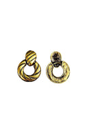 Brinco Glam metal banhado no ouro velho
