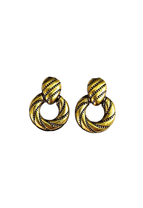 Brinco Glam metal banhado no ouro velho