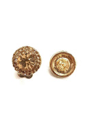 Brinco Vick light colordado topaz banhado no dourado