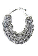 Colar Constantine silver com mix de correntes pratas
