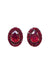 Brinco Camarote Glam oval com pedras vermelhas