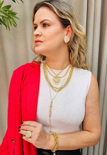 Pulseira Lumina gold de correntes venezianas douradas