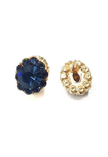 Brinco Salomé azul montana banhado no dourado