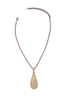 Colar Alure de gota peach banhado no vintage