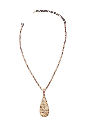 Colar Alure de gota peach banhado no vintage