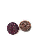 Brinco oval Brigite glam com stras vermelho