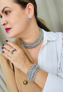 Pulseira Constantine silver com mix de correntes pratas
