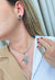 Colar beija flor prata com veneziana e strass black diamond cristal e hematite