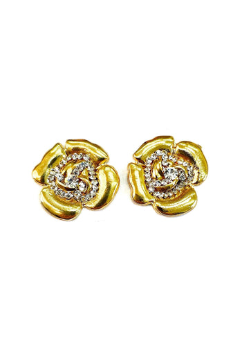 Brinco de Flor Cecília dourado