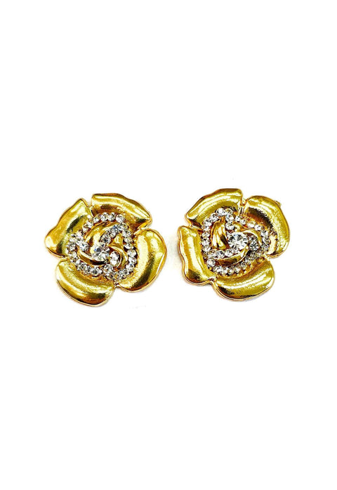 Brinco de Flor Cecília dourado