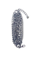 Pulseira Constantine onix com mix de correntes grafites
