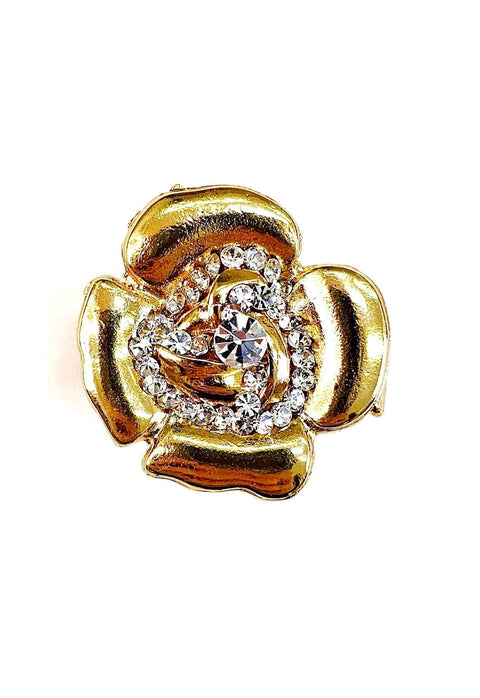 Anel de Flor Cecília dourado