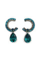 Brinco Darlim de argola com gota blue zircon