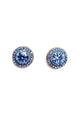 Brinco Vick com pedras no azul jeans banhado no vintage