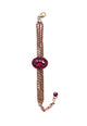 Pulseira Camarote Glam vintage com pedras vermelhas
