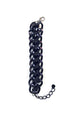 Pulseira Medina jet com couro e elos preto