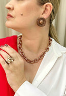 Colar choker Scarlet de elos vintage