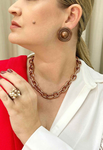 Colar choker Scarlet de elos vintage