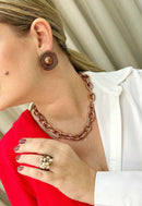 Colar choker Scarlet de elos vintage
