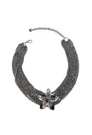 Colar Estilo de correntes veneziana e pingente de flor hematite