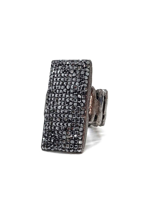 Anel Rebeca com pedras hematite