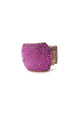 Anel Audrey com pedras fucsia banhado no vintage